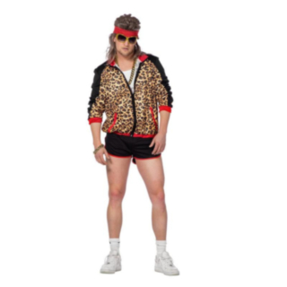 80-tal Leopard Tracksuit Maskeraddräkt