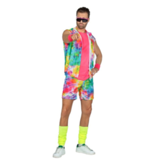 Aerobic Dude Maskeraddräkt Neon