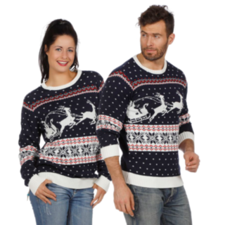 Jultomtens Släde Jultröja Blå
