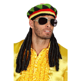 Rasta hatt med hår