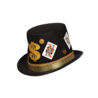 Casino Hög Hatt Svart