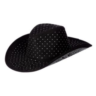 Strass Cowboyhatt Svart