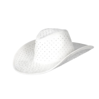 Strass Cowboyhatt Vit
