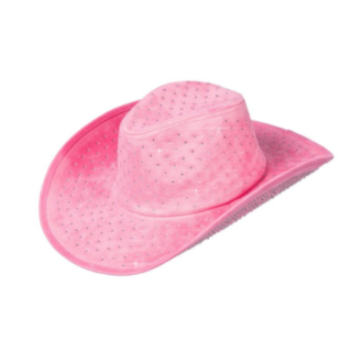 Strass Cowboyhatt Ljusrosa