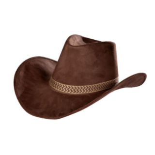 Cowboyhatt Med Band Brun