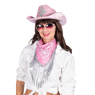 Strass Cowboyhatt Ljusrosa