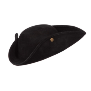 Tricorne Pirathatt Svart