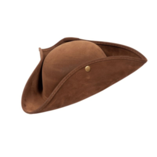 Tricorne Pirathatt Brun