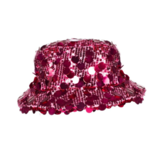 Paljett Bucket Hat Rosa