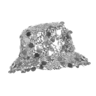 Paljett Bucket Hat Silver