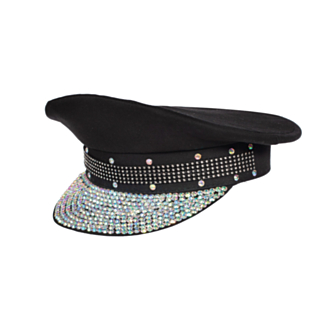 Festival Strass Kaptenshatt Svart