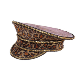 Leopard Kaptenshatt Guld