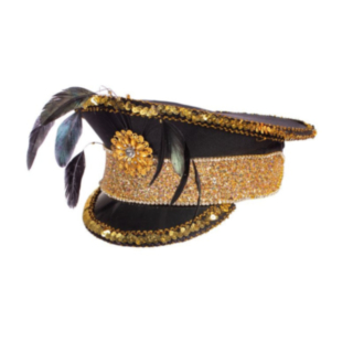 Burning Man Kaptenshatt Svart/Guld