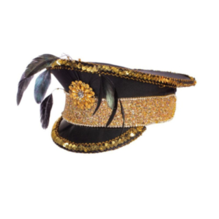 Burning Man Kaptenshatt Svart/Guld