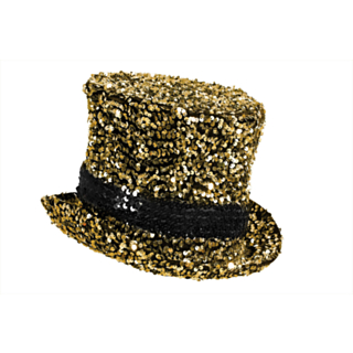 Glitter Hög Hatt Guld