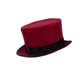 Hög Hatt Vinröd