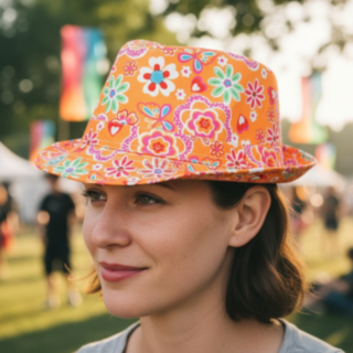 Hippie Fedora Orange