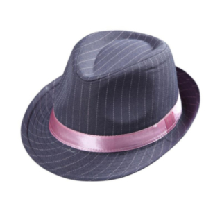 Fedora Grå/Ljusrosa