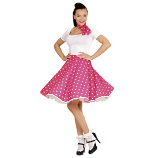 Polka 50-tal Kjol Rosa