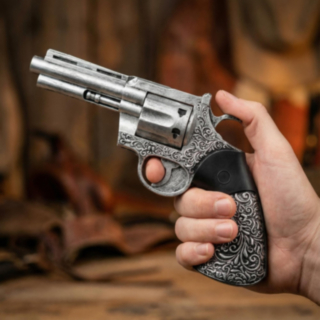 Autentisk Westernrevolver Silver