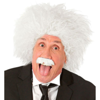 Albert Einstein Peruk & Skägg Set