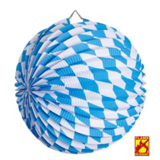 Oktoberfest Papperslykta Blå/Vit