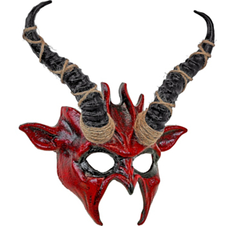 Shaman Djävulsmask Röd