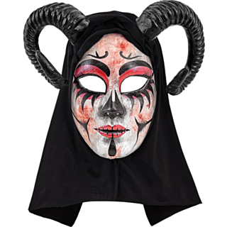Demoninna Mask Huva Svart