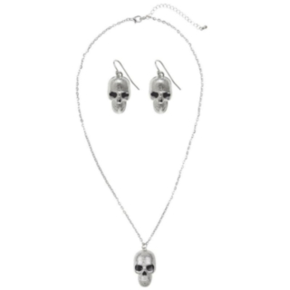 Dödskalle Örhängen & Halsband