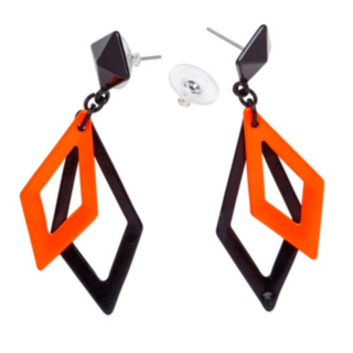 Neon Romber Örhängen Orange