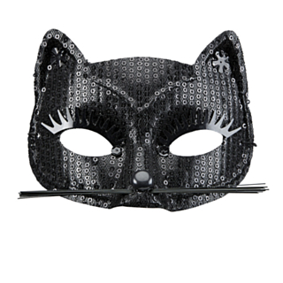 Paljett Kattmask