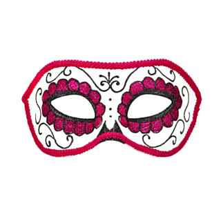 Day Of The Dead Mask Svart/Rosa