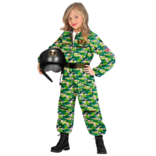 Fighter Pilot Barndräkt Ljusgrön