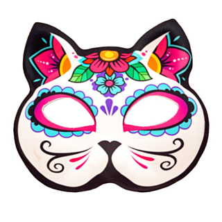 Día de los Muertos Katt Mask