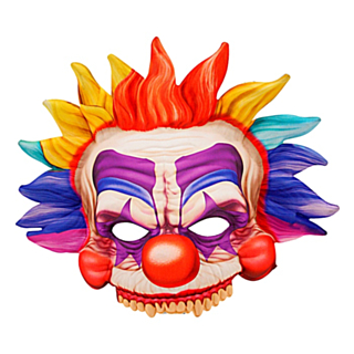 Psykopat Clown Mask Regnbåge
