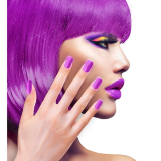 Glitternaglar Neonlila