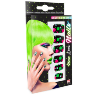 Neon Dots Naglar