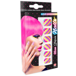 Neonränder Naglar Rosa