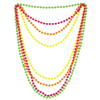 80-tal Pärlhalsband Neon