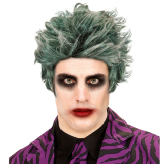 Ond Clown Peruk Grön