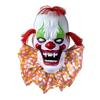 Talande Killer Clown Huvud Med Ljus