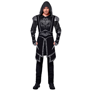 Medeltida Assassin Maskeraddräkt Svart