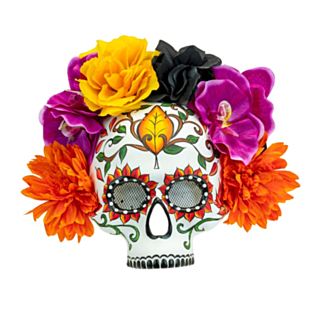 Blommig Sugar Skull Mask