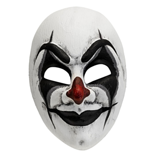 Mördarclown Mask Svart/Vit
