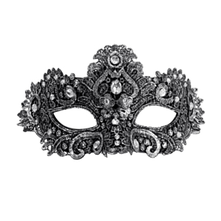 Venetiansk Spets Ögonmask Silver