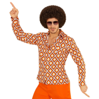 70-tal Skjorta Orange Diamant