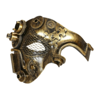Steampunk Halvmask Guld