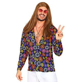 Groovy 70-tal Blommig Skjorta