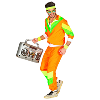 Neon 80-tal Träningsoverall Maskeraddräkt