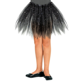 Glittrande Tutu Tyllkjol Barn Svart